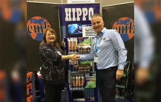 Julie from Chandlers Material Supplies with Kevin Heath of Tembe